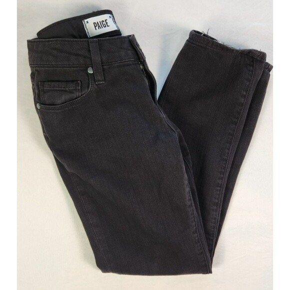 Paige Jimmy Jimmy Skinny Jeans Womens 26 Vintage Black Full Length - Picture 1 of 8
